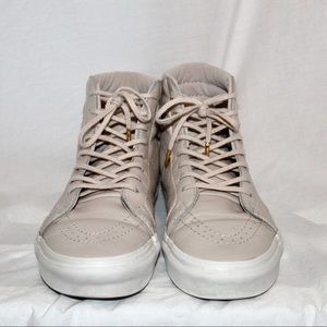 Light Pink Leather Vans Sneakers